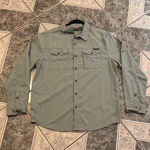 Free Country Green Casual Button Down Shirt